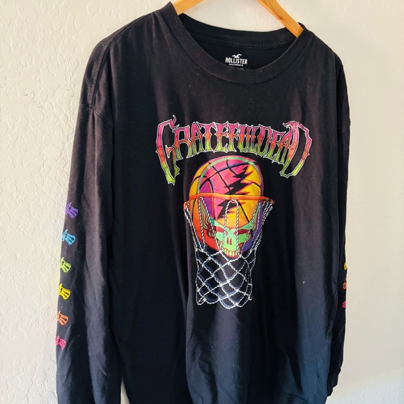 Grateful Dead Hollister Black Long Sleeve Graphic Tee - Picture 2 of 5